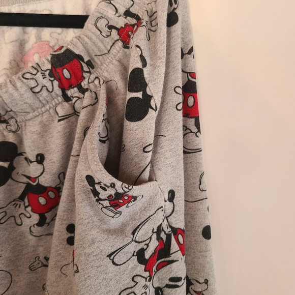 Disney Mickey Mouse Womens Lounge Pajamas - Gray and Red Size Xl - Picture 4 of 12